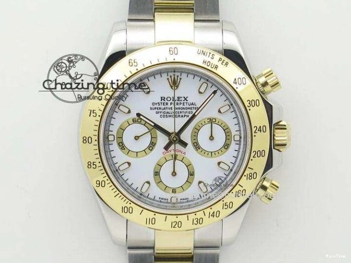 MiroTime 0427 ModernLook Daytona 116523 SS YG White Dial On SS YG Bracelet A7750 JF 4028